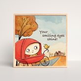 "Your Smiling Eyes Shine" Adorable Framed Print