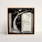 Fill My Pages with My Heart Inspirational Book Art Square Poster with Frame
