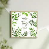"Make Today Epic" Inspirational Greenery Framed Print Canvas Wall Art