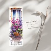 Bloom Where You Are Planted Watercolor Window Flower Bookmark Set