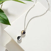 Elegant Custom Double Moon Phase Necklace