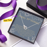 Double Ring Necklace with Personalized Message Card