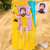 Funny Custom Face Photo Beach Towel with Dream Body for Summer Fun