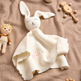 Custom Name Baby Bunny Soothing Towel Personalized Comfort Toy for Newborns