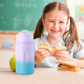 Gradient Color 12oz Water Bottle with Custom Name for Kids