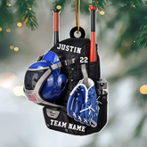 Custom Baseball Softball Bag Acrylic Christmas Ornament