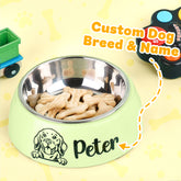 Custom Stainless Steel Pet Bowl with Name