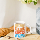 Eat Sleep Bitcoin Coffee Mug