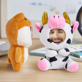 Custom Face Plush Animal Keychain Personalized 3D Mini Doll