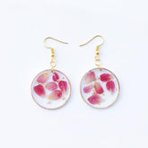 Timeless Rose Petal Resin Drop Earrings