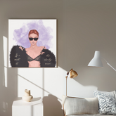 "If I Want It, It's Already Mine" Motivational Fashion Girl Square Poster Print