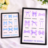 Custom Bow & Blessings Wooden Plaque Religious Birthday Gift for Her