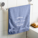 Personalized Couple’s Anniversary Towel with Custom Embroidered Name & Date
