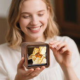 Custom Photo & Text Music Flipbook Box – Wooden Animated Music Box Album with Light