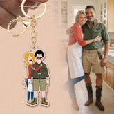 Cartoon Style Custom Photo Keychain