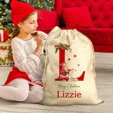 Custom Santa Sack with Name Large Personalized Christmas Gift Bag