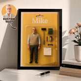 Custom 3D Effect Mini-Me Action Figure Portrait Frame