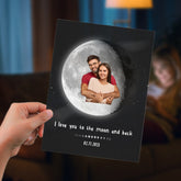 Love You to the Moon Custom Moon Phase Couple Photo & Date Plaque