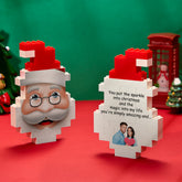 Personalized Santa Claus Christmas Building Block Puzzle with Photo