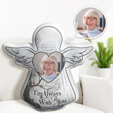 "I'm Always With You" Memorial Photo Pillow with Wings