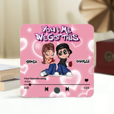 Y2K Couple Custom Music Fridge Magnet