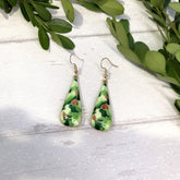 Handmade Cloisonné Flower Dangle Earrings
