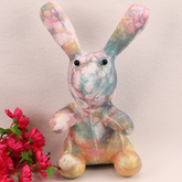 Handmade Indigo Tie-Dye Cotton Easter Bunny Plush Toy