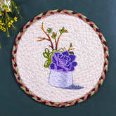 Handwoven Round Jute Placemats Minimalist Natural Dining Table Decor
