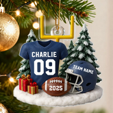 3D Effect Proud American Football Player Uniform -Custom Acrylic Ornament