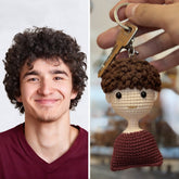 Handmade Mini Me Keychain Custom Crochet Doll Keepsake