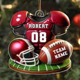 Football Jersey Uniform 3D Effect Custom Christmas Acrylic Ornament