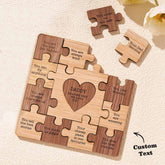 “Reasons I Love You” Personalized Wooden Puzzle Plaque for Someone Special