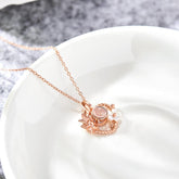 Personalized Heart Flower Photo Projection Necklace