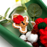 Handmade Wool Knitted Christmas Crochet Flower Bouquet