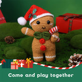 Christmas Gingerbread Man DIY Crochet Kit