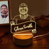 Custom 3D LED Night Lamp with Your Face and Name Glow Up Portrait Light