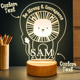 Adorable Custom 3D Lion Night Light with Kid's Name and Message