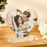 Melody of Us Custom Photo and Spotify Code Heart-Shaped Acrylic Plaque