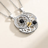 Sun & Moon Custom Photo Projection Couple Necklace