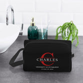 Custom Men's Travel Toiletry Bag with Personalized Initials and Text
