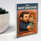 Custom Photo Dad and Me Cute Action Figure Acrylic Block