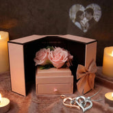 Custom Photo Projection Necklace & Eternal Rose Box with Engraved Message