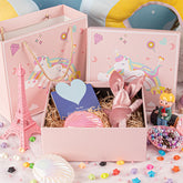 Rainbow Unicorn Gift Box for Kids – Cute Horse Design in Pink & Lake Blue