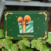 Merry Christmas Folded Card 2025 – Vintage Minimalist Design