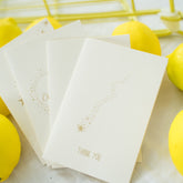 Starlit Wishes – Minimalist Moon & Stars Foil Thank You Card
