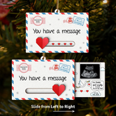 New Baby Reveal Hidden Message - Custom Photo Slider Ornament