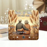"You & Me We Got This" Old Couple in the Fall Season Custom Music Fridge Magnet