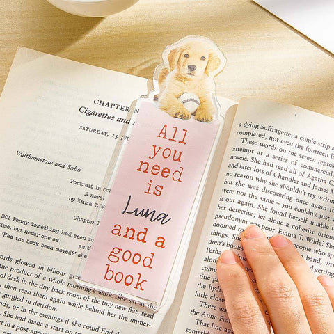 All You Need Is a Good Book Personalized Pet Photo Acrylic Bookmark