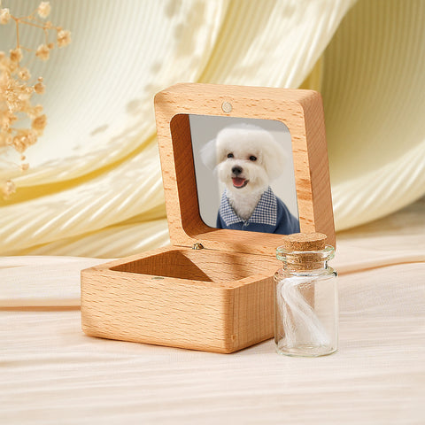 "Always In My Heart" Custom Pet Fur Memorial Box