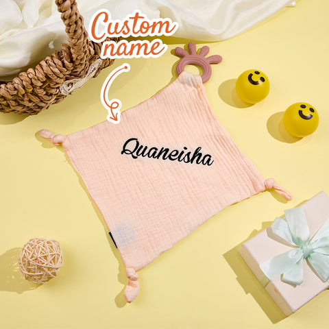 Personalized Baby Comfort Blanket with Embroidered Name